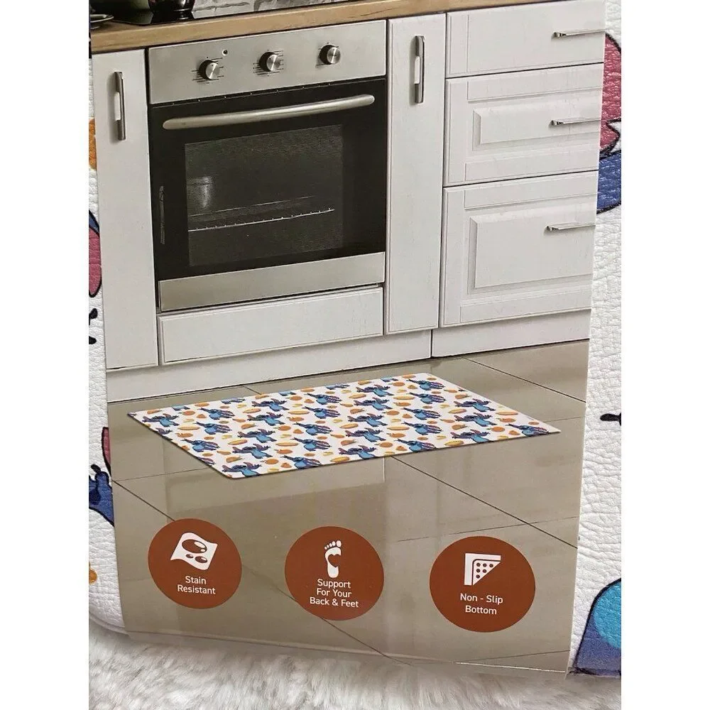 Disney Stitch Anti Fatigue Kitchen Mat 18 X 30” Pumpkin Pie‎ Autumn Fall NEW